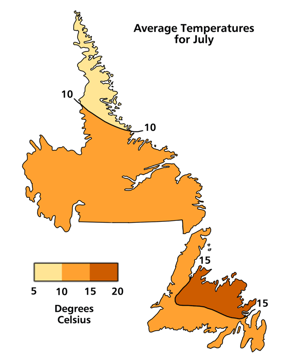 Average Air Temperature for July