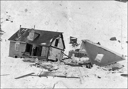 The Home of Francis Williams, Tilt Cove, after the Avalanche