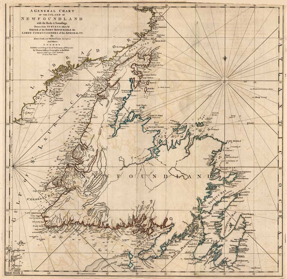 1775 Chart of Newfoundland