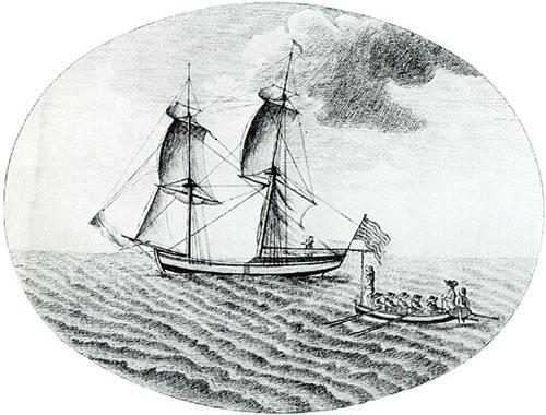 American brig in Trepassey harbour, July 4, 1786