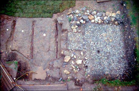 Remains of Sills from the Bridge Over the Defensive Ditch Remains of Sills from the Bridge Over the Defensive Ditch