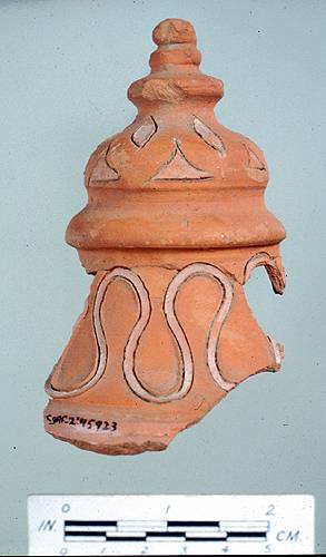 Decorated Finial from an Elaborate Terra Sigillata Vessel Decorated Finial from an Elaborate Terra Sigillata Vessel