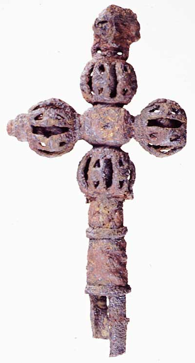 Roman Catholic or Anglican ornate iron cross