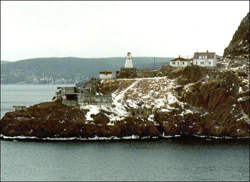 View of the Fort Amherst site, St. John's Harbour, 1997