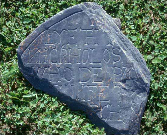Large Fragment of a Gravestone Large Fragment of a Gravestone