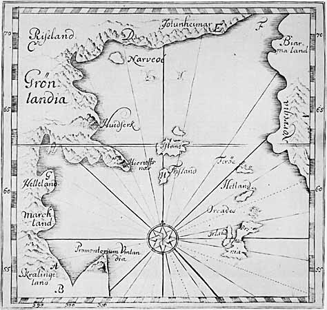 Late 16th Century World Map Based on Icelandic Writings Late 16th Century World Map Based on Icelandic Writings