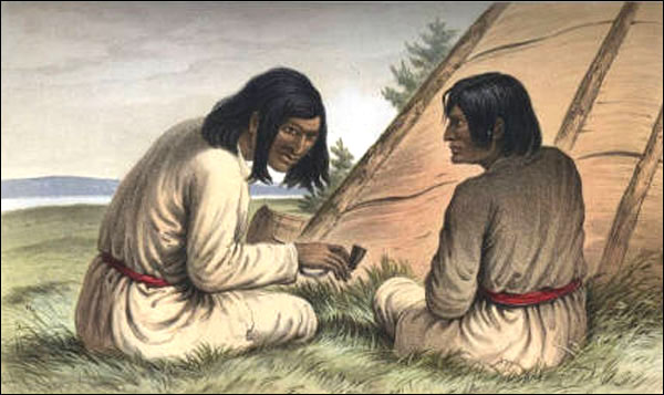 Illustration of Innu men, 1863