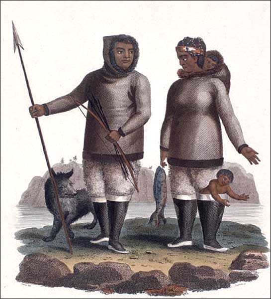 Labrador Inuit Family Engraving, ca. 1812