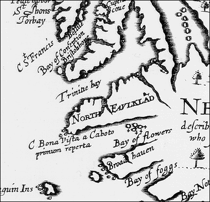 John Mason map of Newfoundland, ca. 1617