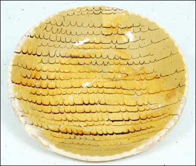 Combed Slipware Plate (Fld-099)