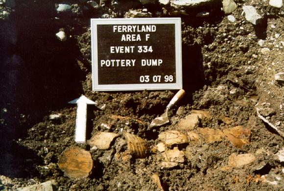 Pottery Dump Crushed into Many Fragments