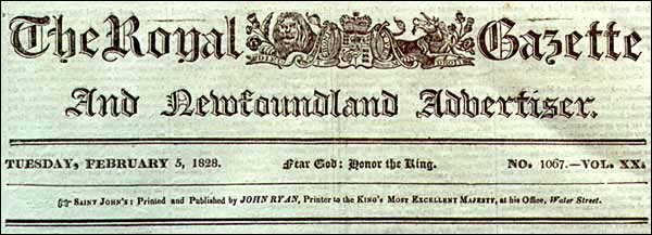 Royal Gazette, 1828