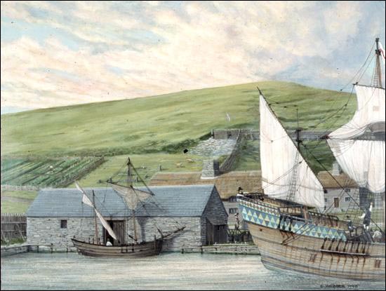 Painting of the Avalon Waterfront by David Webber