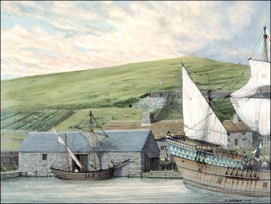 Painting of the Avalon Waterfront by David Webber Painting of the Avalon Waterfront by David Webber