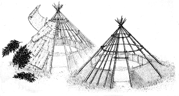A Beothuk Conical Wigwam