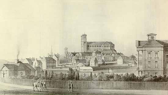 St. John's in 1851, Looking West St. John's in 1851, Looking West