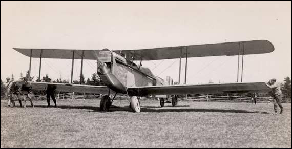 Plane Flown by Hawker and Grieve