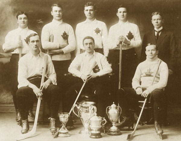 John Higgins and the Oxford Canadian ice hockey team