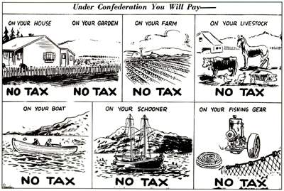 No Tax Pro-Confederate Cartoon