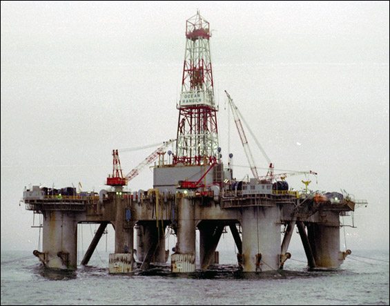 The Ocean Ranger drilling rig, 1980 The Ocean Ranger drilling rig, 1980