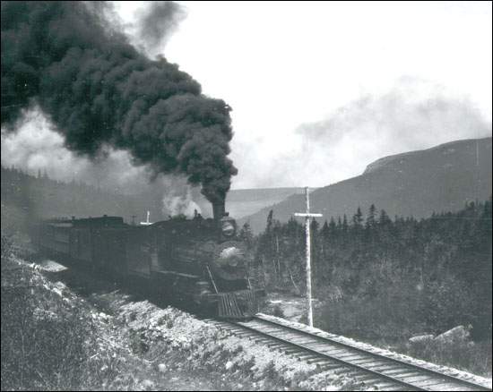 Locomotive No. 103 at Topsail Pond, ca. 1900
