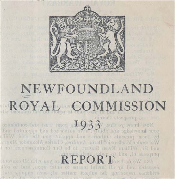 Report of the Royal Commission, 1933