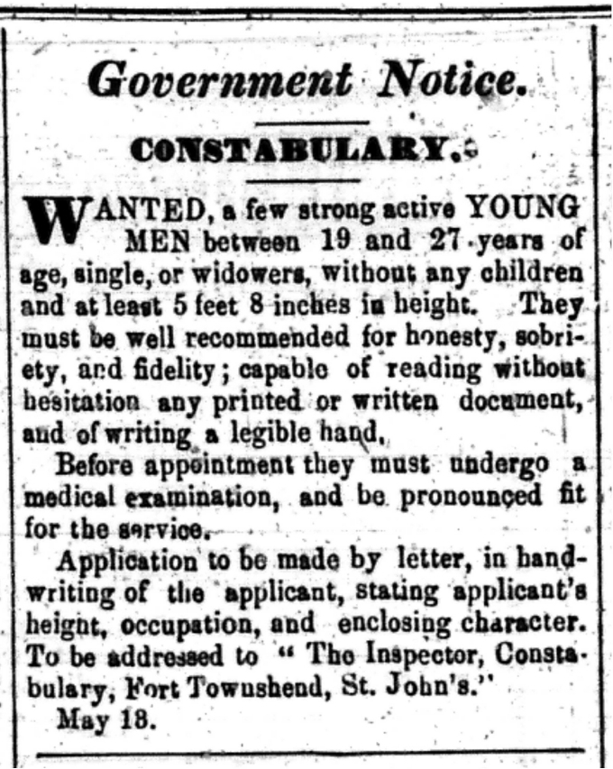 The Royal Gazette, 16 May 1871.
