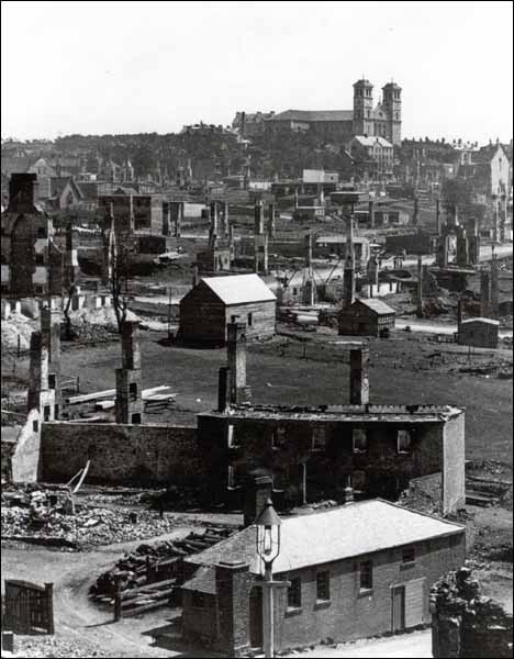 St. John's after the fire, ca. 1892 St. John's after the fire, ca. 1892