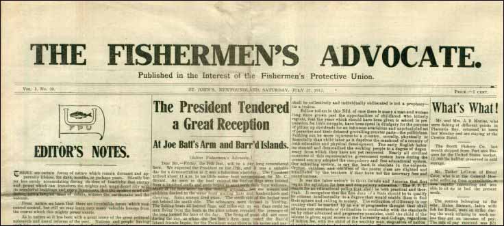 The Fishermen's Advocate, 1912