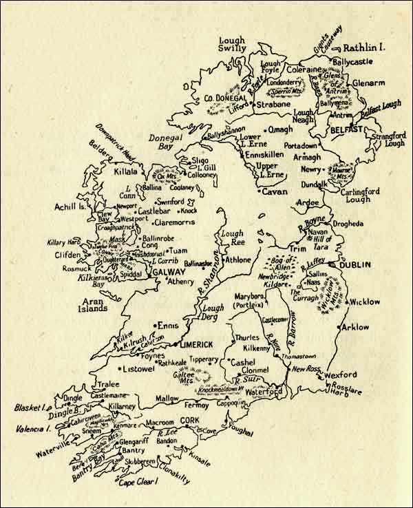 Map of Ireland, 1940 Map of Ireland, 1940