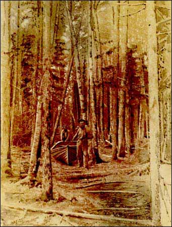Holme and his Guide Portage around a Labrador Waterfall in 1887 Holme and his Guide Portage around a Labrador Waterfall in 1887