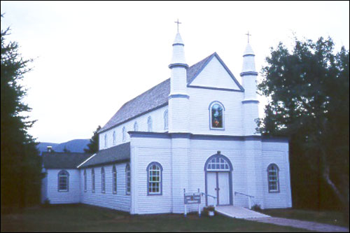 Precious Blood Roman Catholic Church and Bell House, St. Andrew's, NL Precious Blood Roman Catholic Church and Bell House, St. Andrew's, NL