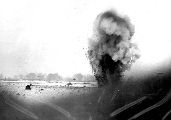 An Enemy Shell Bursting at Beaumont Hamel, 1916