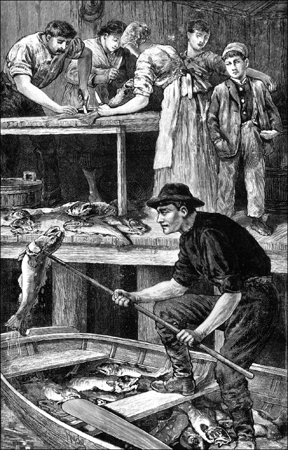 Men and Women in the Cod Fishery by Hyde, ca. 1879 Men and Women in the Cod Fishery by Hyde, ca. 1879