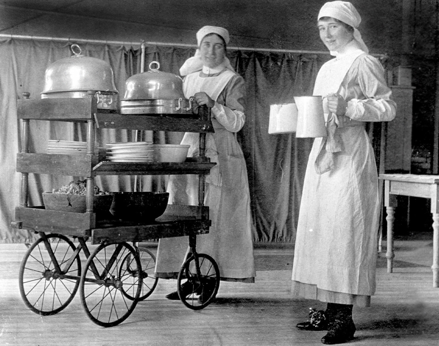 VAD Members with Supply Cart, n.d.