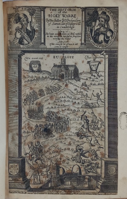 An illustration from The Historie of the Holy Warre, written by Thomas Fuller and donated by the Associates of the Late Rev. Dr. Bray (Cambridge: John Williams, 1647)