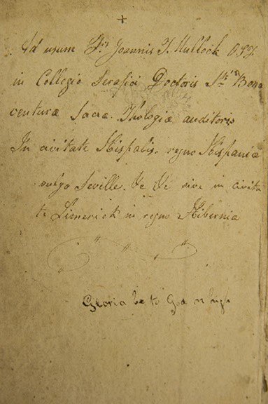 Latin inscription in Cornelii Schrevelii lexicon manuale Graeco-Latinum et Latino-Graecum (Edinburgh, 1818)