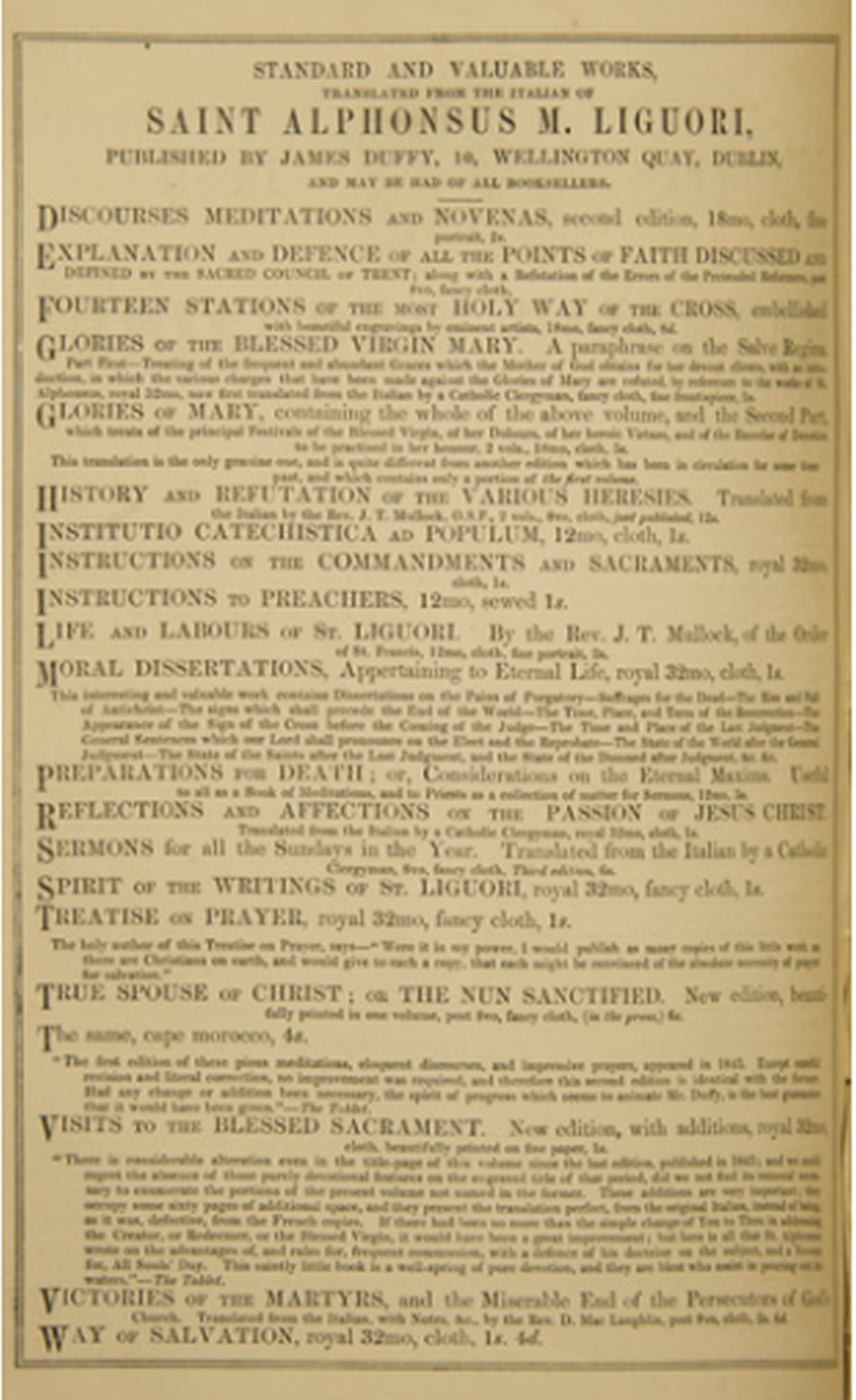 James Duffy advertisements