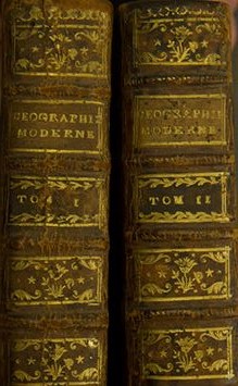 Nicolle de La Croix, <em>G&eacute;ographie moderne, pr&eacute;c&eacute;d&eacute;e d'un petit trait&eacute; de la sph&egrave;re et du globe, vols. 1-2</em> (Paris: Jean-Thomas Herissant, 1762).