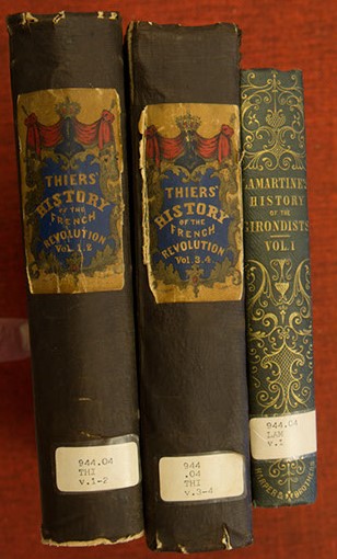 Marie Joseph Louis Adolphe Thiers, The History of the French Revolution, trans. Frederick Shoberl, vols. 1-2 and 3-4 and History of the Girondists; or, Personal Memoirs of the Patriots of the French Revolution, vol.1.