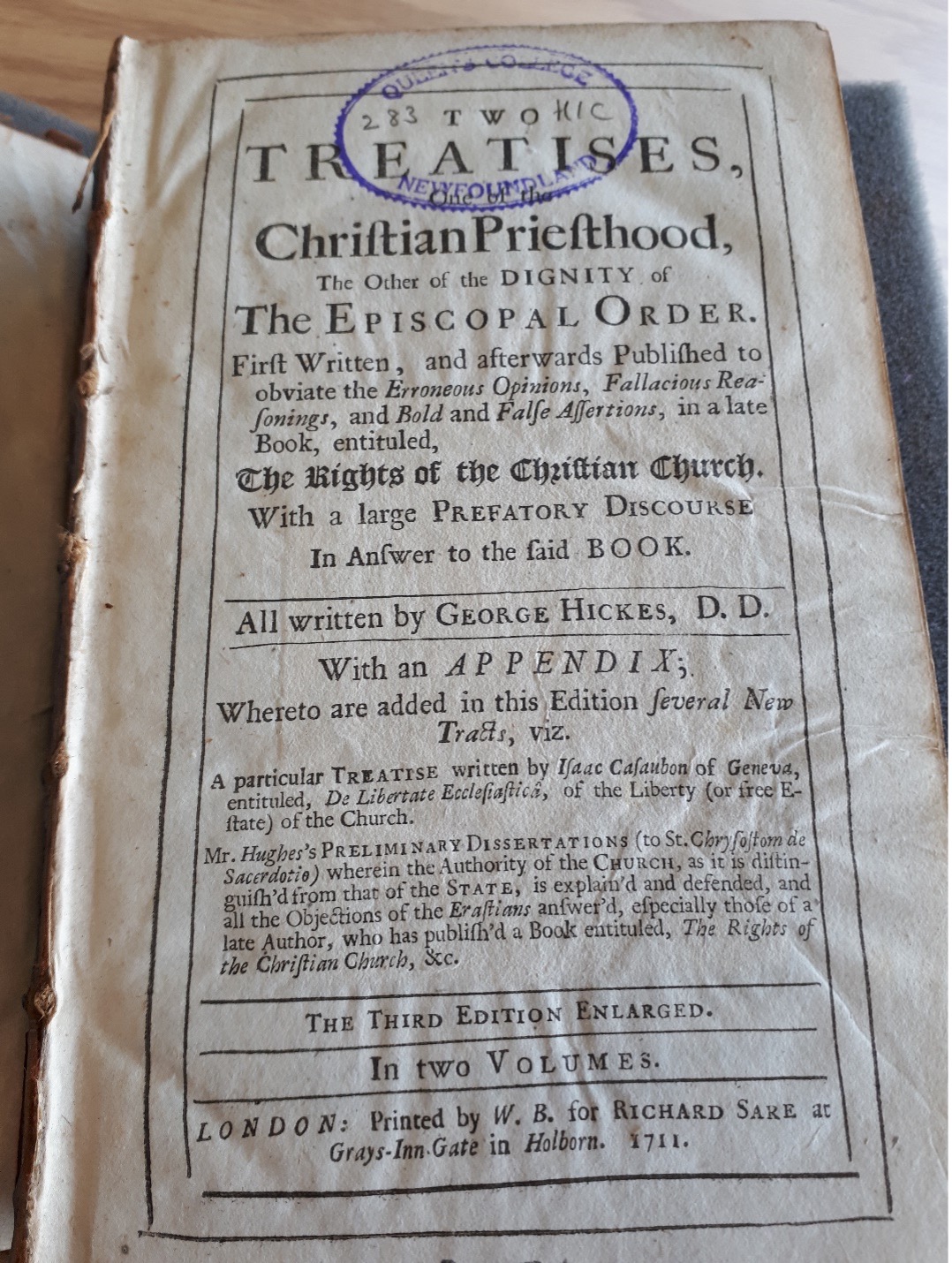  Two Treatises, One of the Christian Priesthood, The Other of the Dignity of the Episcopal Order