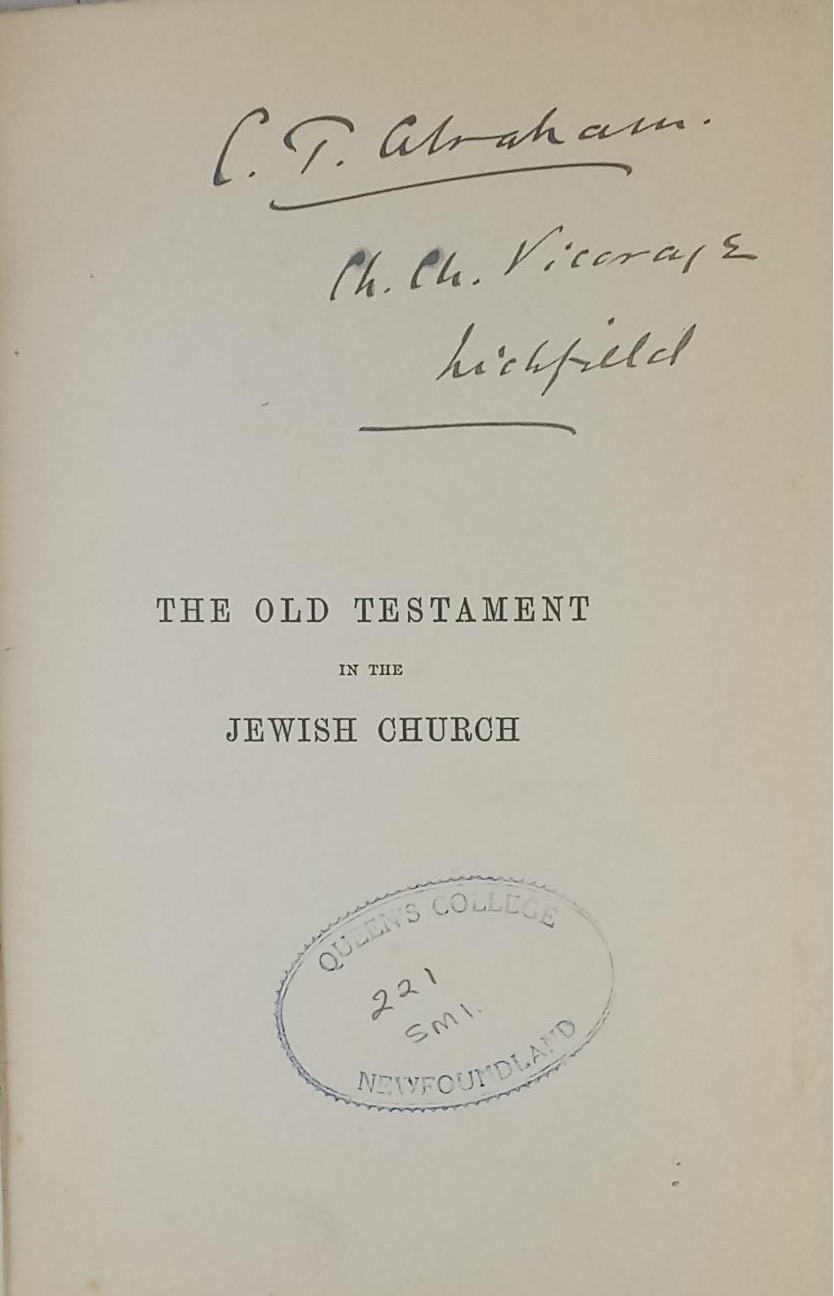  The Old Testament in the Jewish Church: Twelve Lectures on Biblical Criticism