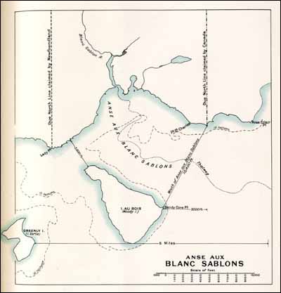 Sketch Map Illustrating Rival Contentions of Canada and Newfoundland