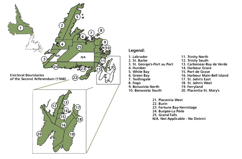 Electoral Boundaries of the Second Referendum, 1948