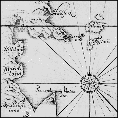 Detail of Late 16th Century World Based on Icelandic Writings