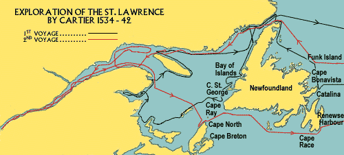 Exploration of the St. Lawrence by Cartier 1534-42