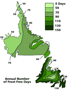 Annual Number of Frost-Free Days