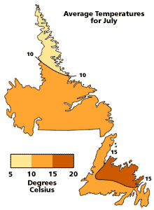 Average Air Temperature for July