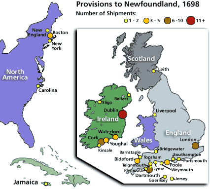 Provisions to Newfoundland, 1698