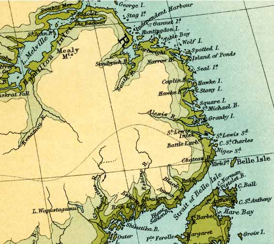 Map of Southern Labrador